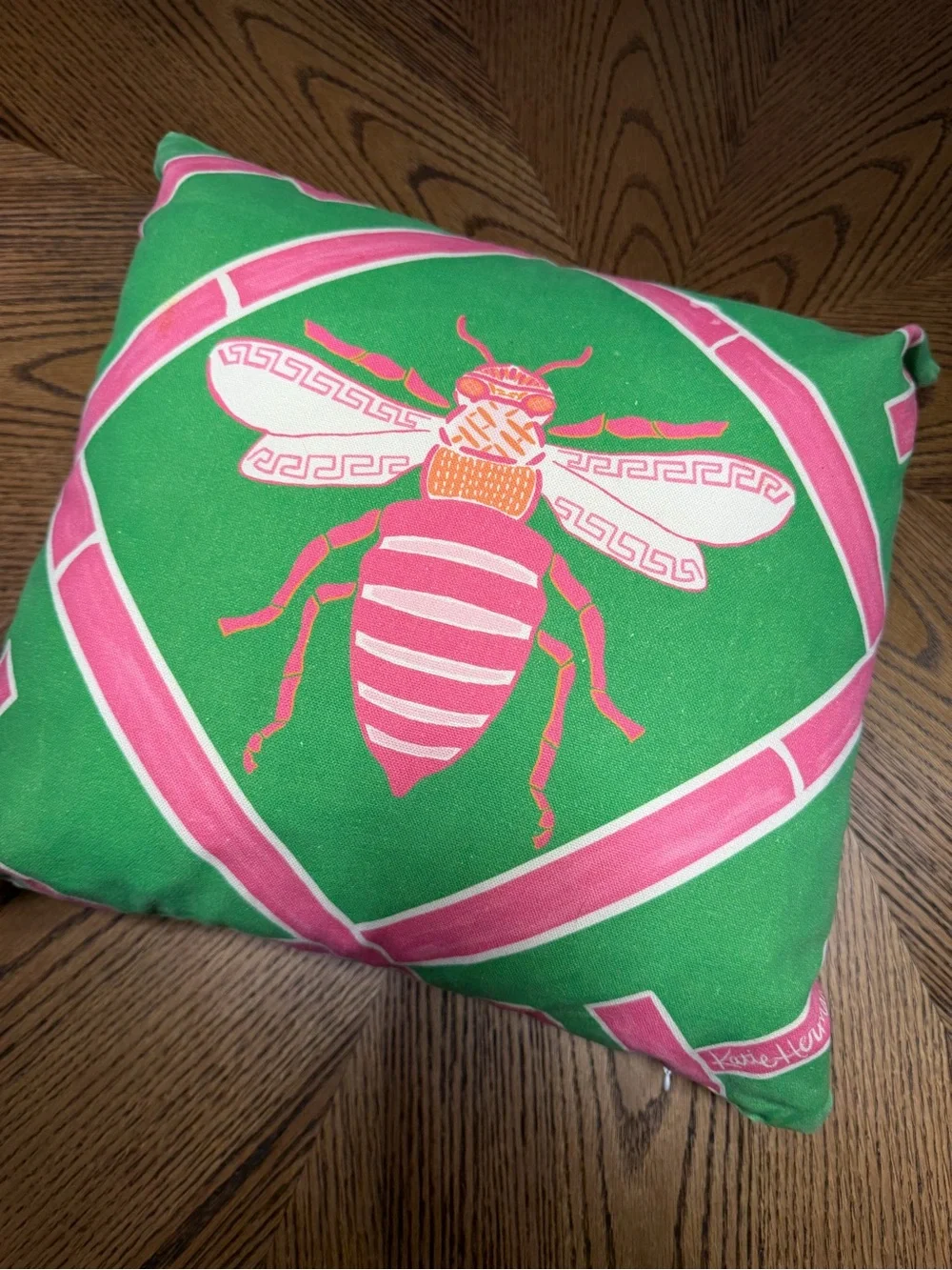 Katie Herman Art Queen Bee Patti Pillow